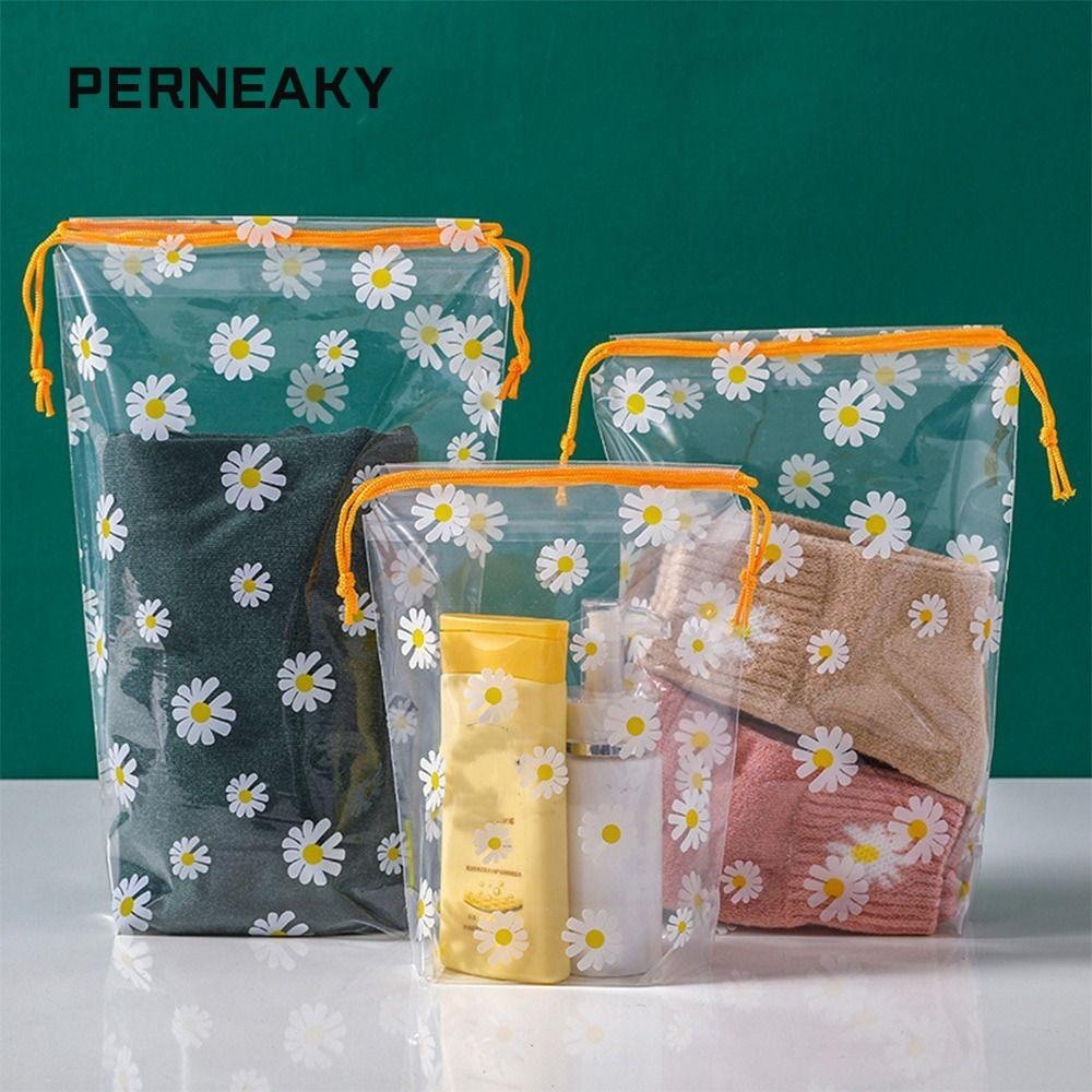 ถุงเก็บรองเท้า PERNEAKY กระเป๋าหูรูดกันฝุ่นลายการ์ตูน Daisy ทนทานเสื้อผ้า Classified กระเป๋าแขวน Moistureproof Travel Shoe Bag TravelBusness Trip