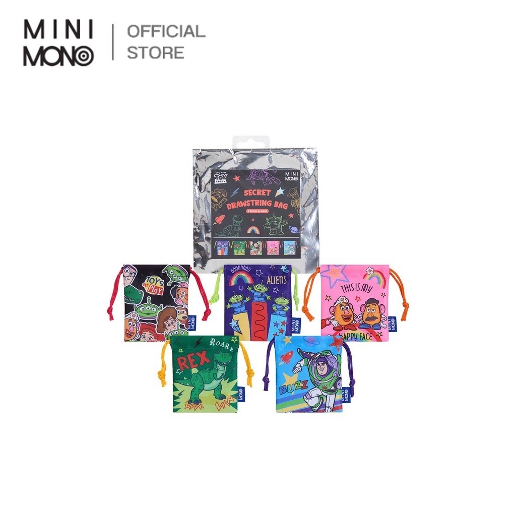 Mini Mono ถุงผ้าหูรูดยูนิเซ็กส์ แบบสุ่ม ลาย Toy Story