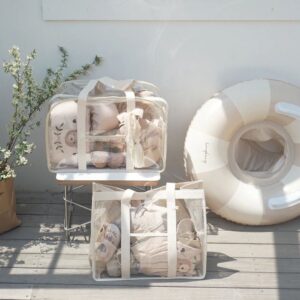 กระเป๋าชายหาด กระเป๋าคริสตัล PVC ความจุสูง สาหรับคุณแม่