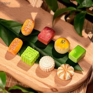 BestBuyshop อาหารจาลองไมโครภูมิทัศน์เล่นเค้กถั่วเขียวเค้กพุทราขนมชนิดร่วนงานฝีมือเรซิน Diy ตกแต่งอุปกรณ์ประกอบฉากยิงเครื่องประดับหุ้นใหม่