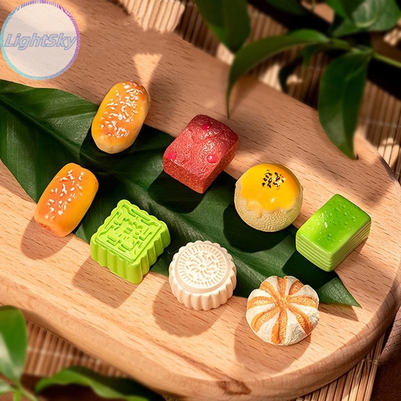 LightSky MicroLandscape จาลองอาหารเล่น Mung Bean เค้กพุทราเค้ก Shortbread เรซิ่นหัตถกรรม Diy ตกแต่งยิง Props เครื่องประดับ TH