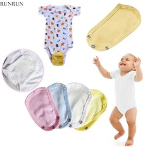 Run หลายสีน่ารักเด็กทารกเด็กหญิง Jumpsuit ผ้าอ้อมยาว Extender Extension Solid Soft Jumpsuit บอดี้สูท Exte