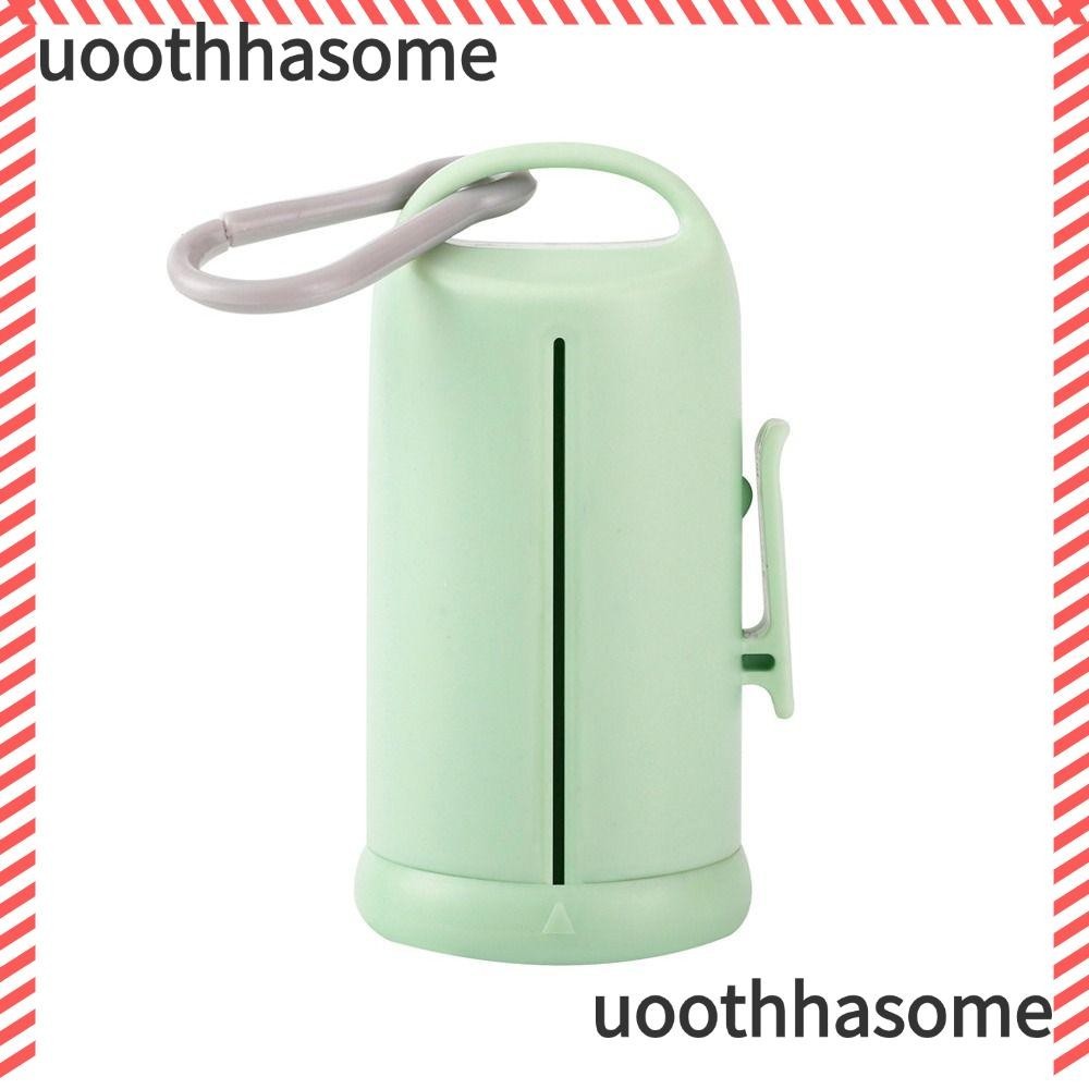 UOTHHASOME สุนัข Poop Bag Dispenser PP PE พร้อมตะขอ Puppy Waste Bag Holder ปฏิบัติแขวนคลิปหน้าต่างที่มองเห็นได้แบบพกพาสัตว์เลี้ยงถุงขยะเก็บแมวสุนัข