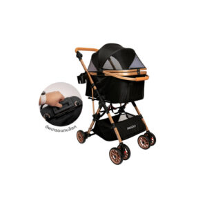 Pando Pet Trolley PLUS25  Black แพนโด้ รถเข็นสำหรับสัตว์เลี้ยง รุ่น พลัส 25 สีดำ