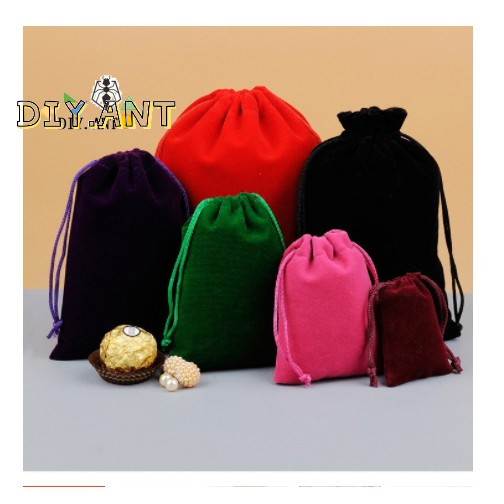 ถุงผ้า หูรูด กำมะหยี่ ราคาถูก มีหลายสี ใส่เหรียญ เครื่องประดับ