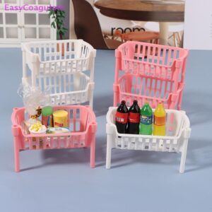 Eas 112 Dollhouse Mini อาหารตะกร้าเก็บผลไม้ตุ๊กตา House Stackable ตะกร้าตุ๊กตาตกแต่งอุปกรณ์เสริม Ate