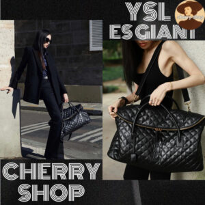 แซงต์โลรองต์Saint Laurent ES GIANT TRAVEL BAG IN QUILTED LEATHERYSL กระเป๋าเดินทางสุภาพสตรี