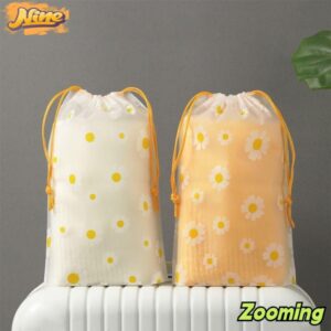 ZOOMING รองเท้าเก็บกระเป๋าฝุ่นใส Drawstring Bagสร้างสรรค์กันน้าการ์ตูนเดซี่เสื้อผ้าจาแนกกระเป๋าเดินทางกระเป๋าเดินทางBussity Trip