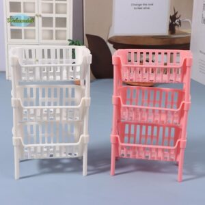 Welcomebilit 112 Dollhouse Mini Food Fruit Storage Baskets Dollhouse Stackable Basket Dollhouse Decorative Accessories NEW