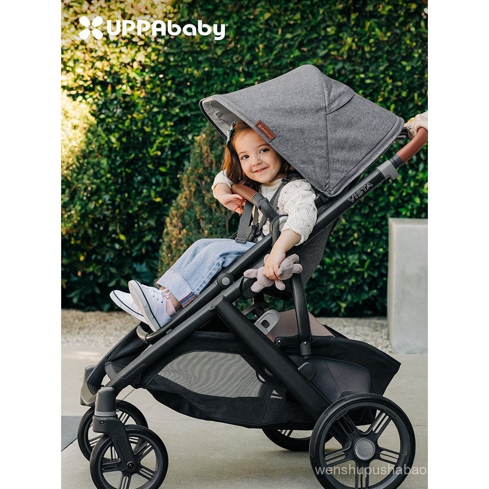 UPPAbaby VistaV3 รถเข็นเด็กทารกแนวนอนสูงภูมิทัศน์สูงพิเศษสามารถนั่งโกหกรถเข็นมัลติฟังก์ชั่นสองทางแบบพับได้