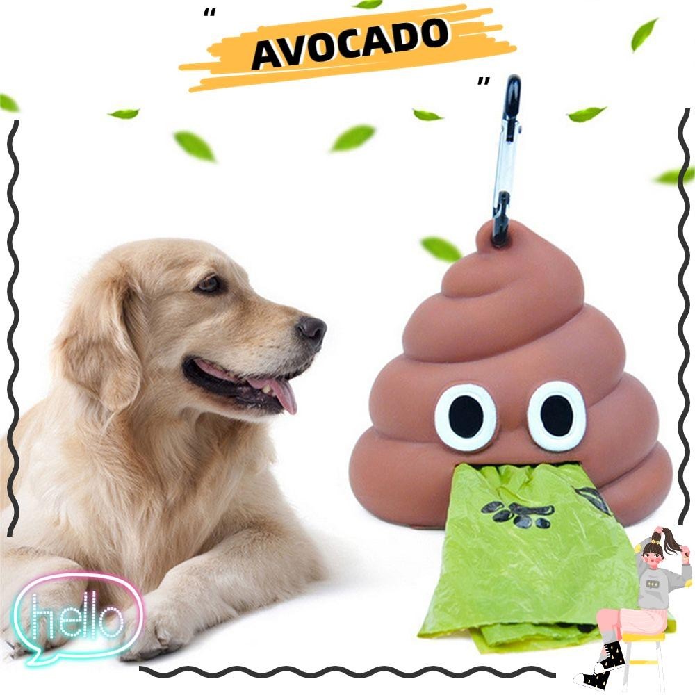 AVOCAR เครื่องจ่ายถุงขยะสัตว์เลี้ยง Litter Picker Carrier Holder รูปร่างอุจจาระแบบพกพา Poop กระเป๋าถุงขยะเครื่องจ่ายสุนัข