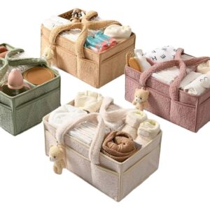 ที่กาหนดเองตุ๊กตาผ้าอ้อมถุงเก็บความจุขนาดใหญ่ช่องผ้าอ้อมกระเป๋าเนื้อแกะขนสัตว์กระเป๋าเดินทางแม่กระเป๋า