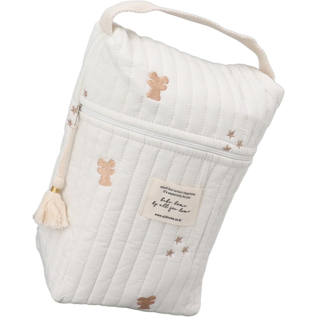 กระเป๋าผ้าอ้อม สิริ ผ้าอ้อมสาหรับเดินทาง กระเป๋าเด็กมัลติฟังก์ชั่นสาหรับขวดเช็ดจุก หมีน้อย