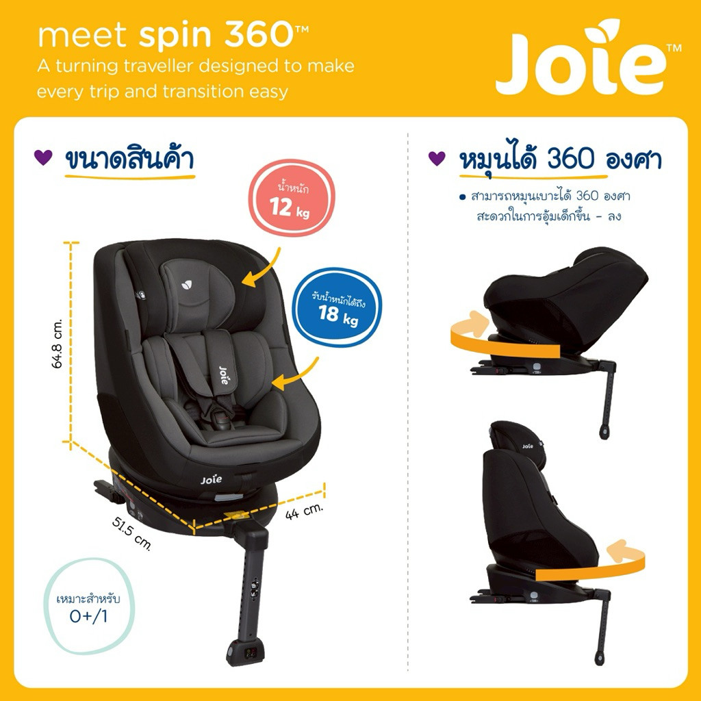 Joie Car Seat Spin 360 Ember