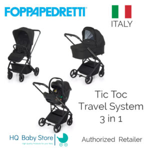สินค้าแท้   Foppapedretti Tic Toc Travel System Bundle Set รถเข็นเด็กครบเซ็ท แบบ 3 in 1 จากประเทศ อิตาลี