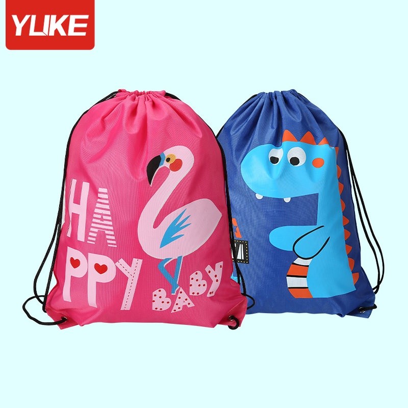 กระเป๋าใส่ชุดว่ายน้ำเด็ก YUKE ลายการ์ตูนเด็กผู้ชายน่ารัก กระเป๋าใส่สระว่ายน้ำชายหาด พกพาสะดวก มีเชือกรูดสำหรับเด็กผู้หญิง