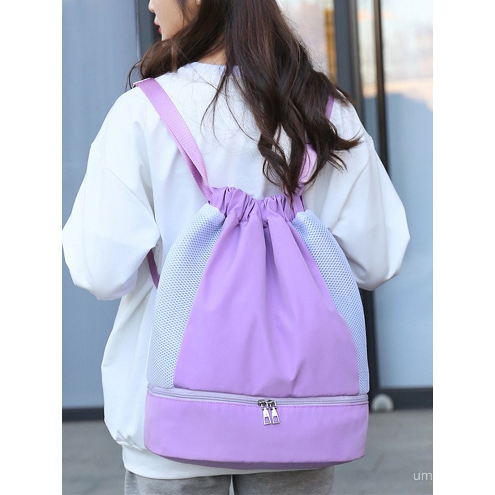 กระเป๋าว่ายน้ำแยกแห้งและเปียกสำหรับผู้หญิง กระเป๋าเก็บของสำหรับการคลอดบุตร กระเป๋าเป้กีฬาสำหรับการเดินทาง กระเป๋าฟิตเนสแบบมีเชือกรูด กระเป๋าสะพายไหล่คู่