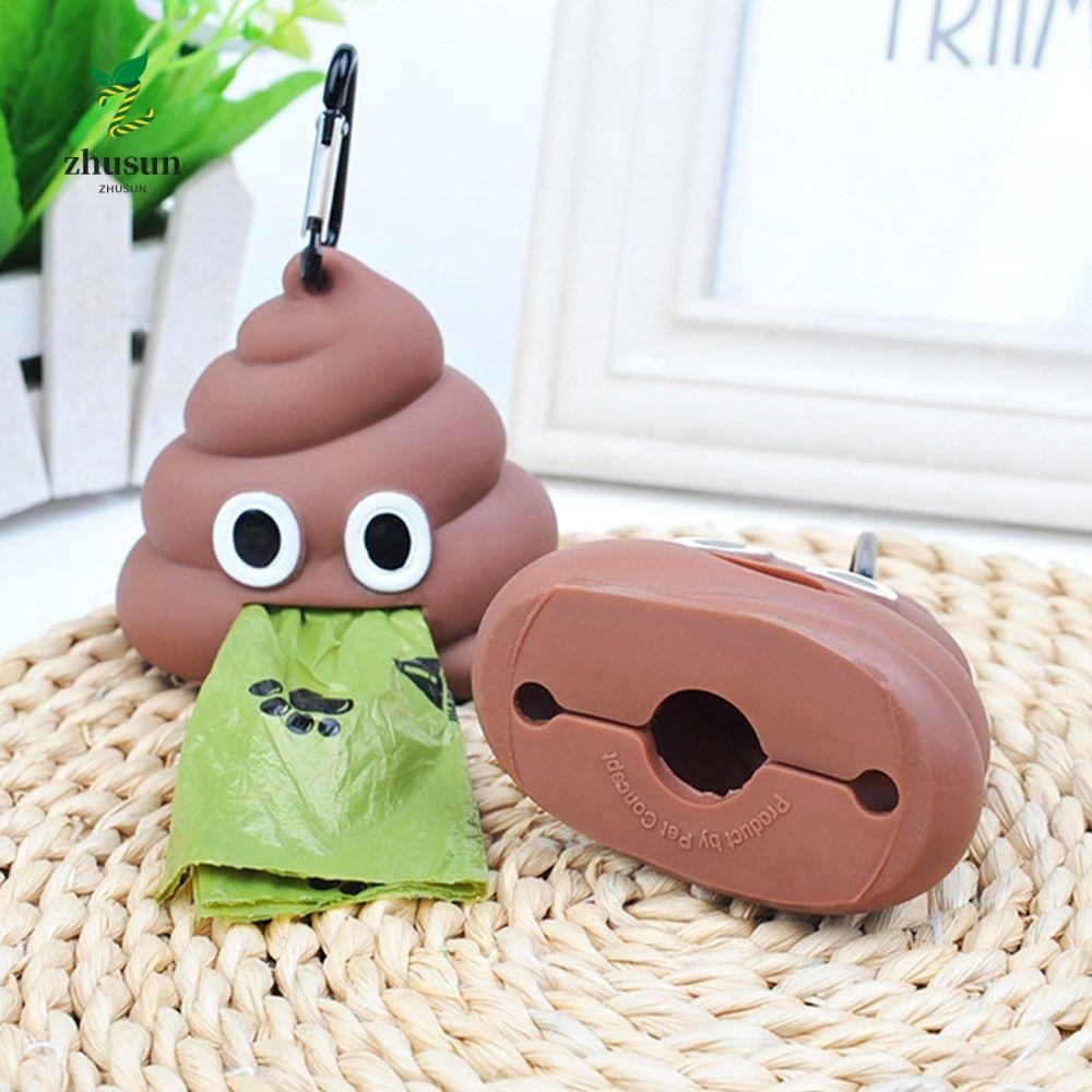 ZHUSUN สัตว์เลี้ยงถุงขยะ Dispenser Litter Picker เครื่องมือทาความสะอาดอุจจาระรูปร่างแบบพกพา Poop กระเป๋าถุงขยะสุนัข Dispenser