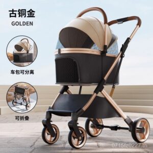 แยกรถเข็นพับได้แมวสุนัข copopet Pet Outing Trolley Air Box สุนัขน้าหนักเบาเดินสัตว์เลี้ยง LAOU