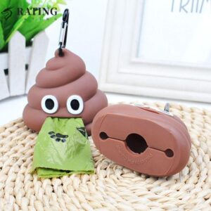 RATIN สัตว์เลี้ยงถุงขยะ Dispenser Litter Picker เครื่องมือทาความสะอาดอุจจาระรูปร่างแบบพกพา Poop กระเป๋าถุงขยะสุนัข Dispenser