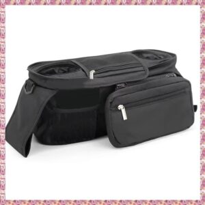 VCR Baby Pet Stroller Organizer with Insulated Cup Holder Adjustable Phone Bag