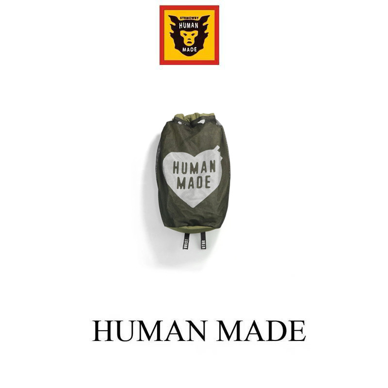 Human Made กระเป๋าเป้สะพายหลัง DRAWSTRING BACKPACK bag ตาข่าย รัก เชือกผูก ถุง