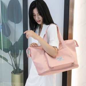 กระเป๋าเดินทาง ผ้ากันน้ำ ยืดขยายได้พับเก็บได้สีสวยสินค้าตรงปก สินค้าพร้อมส่งจากไทยL57