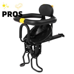 PROS ที่นั่งเด็กจักรยาน สิ่งที่แนบมาเหยียบโครงสร้างพับที่นั่งเด็กด้านหน้าพับได้ปรับออกแบบด้านหน้าเมาเหยียบรถยนต์ไฟฟ้าที่นั่งเด็ก