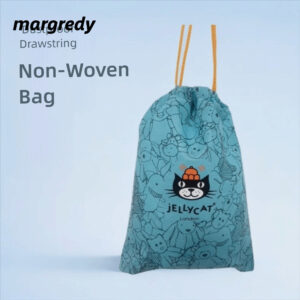 MARGREDY 1ชิ้นJELLY CATกระเป๋าผ้าไม่ทอสีฟ้าถุงของขวัญกันฝุ่นอุปกรณ์สัตว์เลี้ยงตุ๊กตาตุ๊กตาของเล่นถุงเก็บของเล่นสัตว์เลี้ยงของเล่นแมว