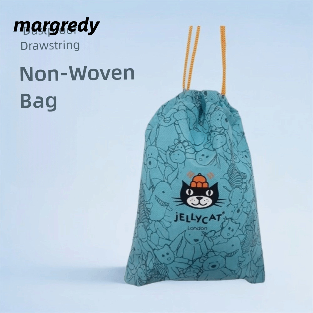 MARGREDY 1ชิ้นJELLY CATกระเป๋าผ้าไม่ทอสีฟ้าถุงของขวัญกันฝุ่นอุปกรณ์สัตว์เลี้ยงตุ๊กตาตุ๊กตาของเล่นถุงเก็บของเล่นสัตว์เลี้ยงของเล่นแมว