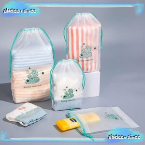 ABDEENSINCE ถุงเก็บรองเท้า PE Matte Transparent Drawstring Bag กระเป๋าแขวนทนทาน เสื้อผ้ากันฝุ่น Classified กระเป๋าเดินทาง Sorting Package Outdoor TravelBusness Trip