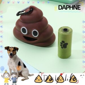 DAPHNE เครื่องจ่ายถุงขยะสัตว์เลี้ยง ถุงขยะ ตื่นเต้น เครื่องมือทาความสะอาด ที่วางผู้ให้บริการแบบพกพา รูปทรงอุจจาระ เครื่องจ่ายสุนัข