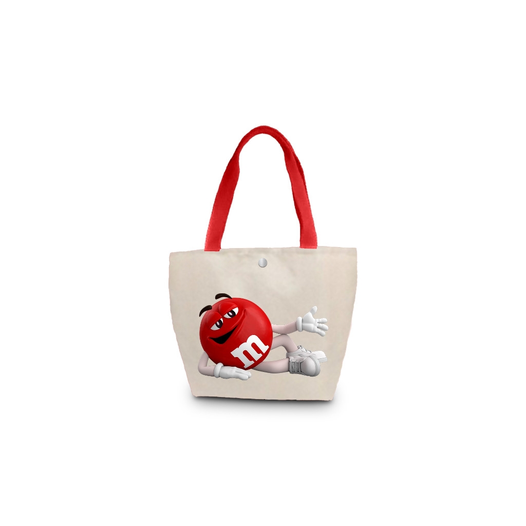 สินค้าสมนาคุณ กระเป๋าผ้า MMs Tote Bag RedYellow ขนาด 03 x 15 x15 cm