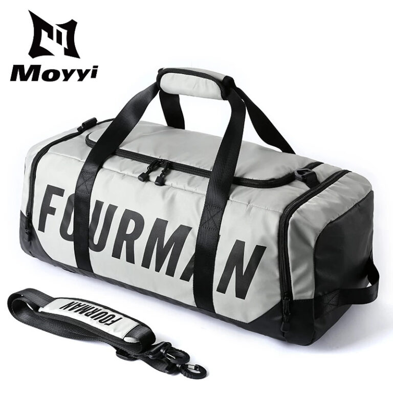 MOYYI 3 in 1 Gym Bag Mens Dry Wet Separation Bag Fitness Training Travel Duffel Bag