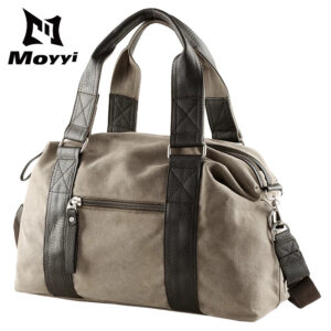 Moyyi ผ้าใบคลาสสิกกระเป๋าเดินทางผู้ชายความจุขนาดใหญ่การเดินทางเพื่อธุรกิจเดินทางพักผ่อนมือ กระเป๋าเดินทาง กระเป๋า