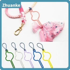 ZHUANKE กระเป๋าใส่ถุงขยะสัตว์เลี้ยง กันน้าติดตั้งง่าย เครื่องจ่ายถุงเซ่อสุนัข วัสดุ PP แฮนด์ฟรีถุงขยะคลิปอุปกรณ์สัตว์เลี้ยง