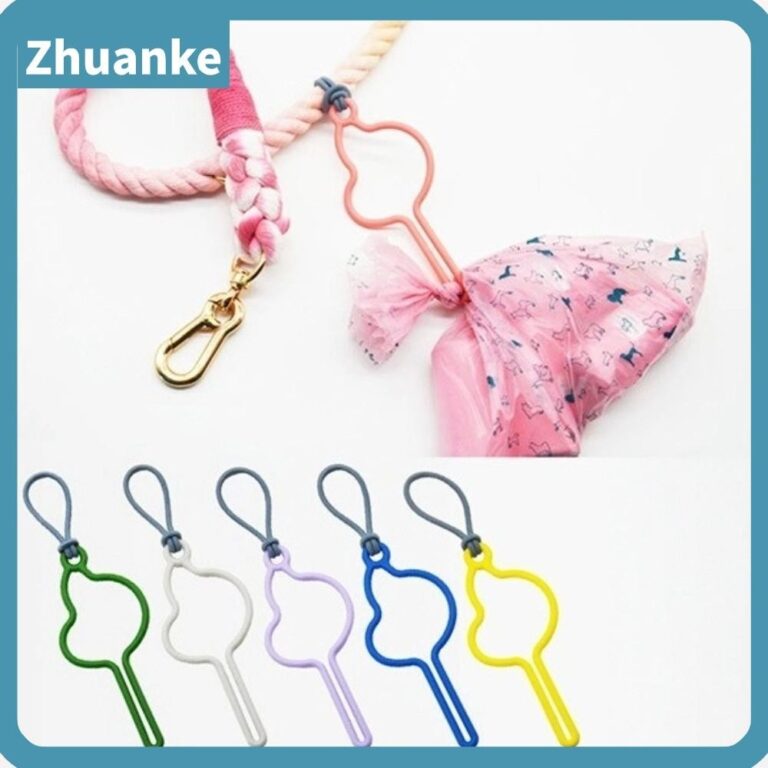 ZHUANKE กระเป๋าใส่ถุงขยะสัตว์เลี้ยง กันน้าติดตั้งง่าย เครื่องจ่ายถุงเซ่อสุนัข วัสดุ PP แฮนด์ฟรีถุงขยะคลิปอุปกรณ์สัตว์เลี้ยง