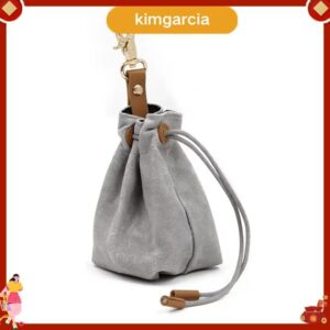 kimgarcia Dog Treat Pouch กระเป๋าฝึกซ้อมแบบพกพาพร้อมเชือกรูด กันน้า  เหมาะสาหรับกิจกรรมเดินและกิจกรรมกลางแจ้ง