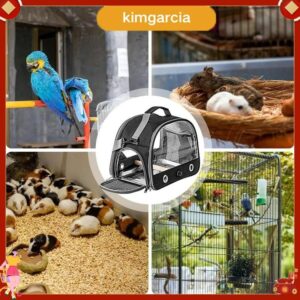 kimgarcia Bird Carrier Bag Backpack for Parrot WithStrap Portable Small Animal Carrier Outside Travel Cage C