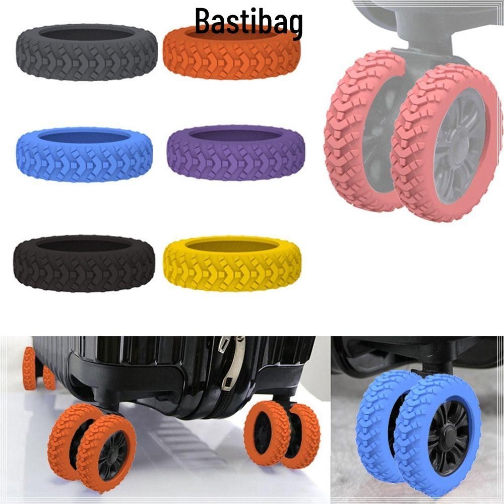 BASTIBAG 8 ชิ้นเซ็ตกระเป๋าเดินทางล้อรองเท้ากระเป๋าเดินทางอะไหล่เพลาลดล้อกระเป๋าเดินทางล้อฝาครอบป้องกันลดเสียงรบกวนเสียงเงียบรถเข็นกล่องล้อฝาครอบ