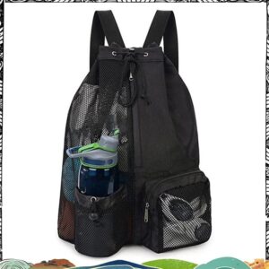 Super Swim Bag Mesh Drawstring Backpack for Swimming Gym Pool Workout Gear  Sports