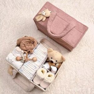 กระเป๋าคลอดบุตร Mothers Baby Fleece Nappy Caddy Storage Caddy Organiser พกพาสะดวกและสมบูรณ์แบบสาหรับเป็นของขวัญ สแนปปี้แบ็ก กระเป๋าเด็ก Travel Soft na