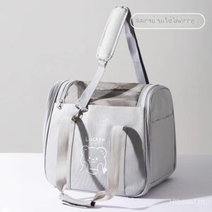 เหมาะสาหรับสัตว์ขนาดเล็กมือถือกระเป๋าโชคดีสัตวแพทย์เดินทางง่ายต่อการพกพาระบายอากาศสบายเหมาะสาหรับแมว