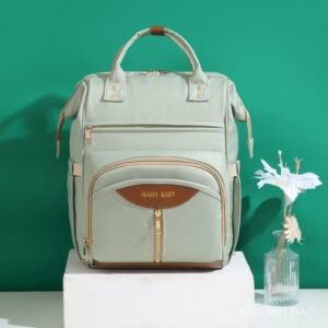 ใหม่แฟชั่นกระเป๋าแม่มัลติฟังก์ชั่แบบพกพาความจุขนาดใหญ่กระเป๋าสะพายคู่แม่และเด็กออกไปน้าหนักเบา