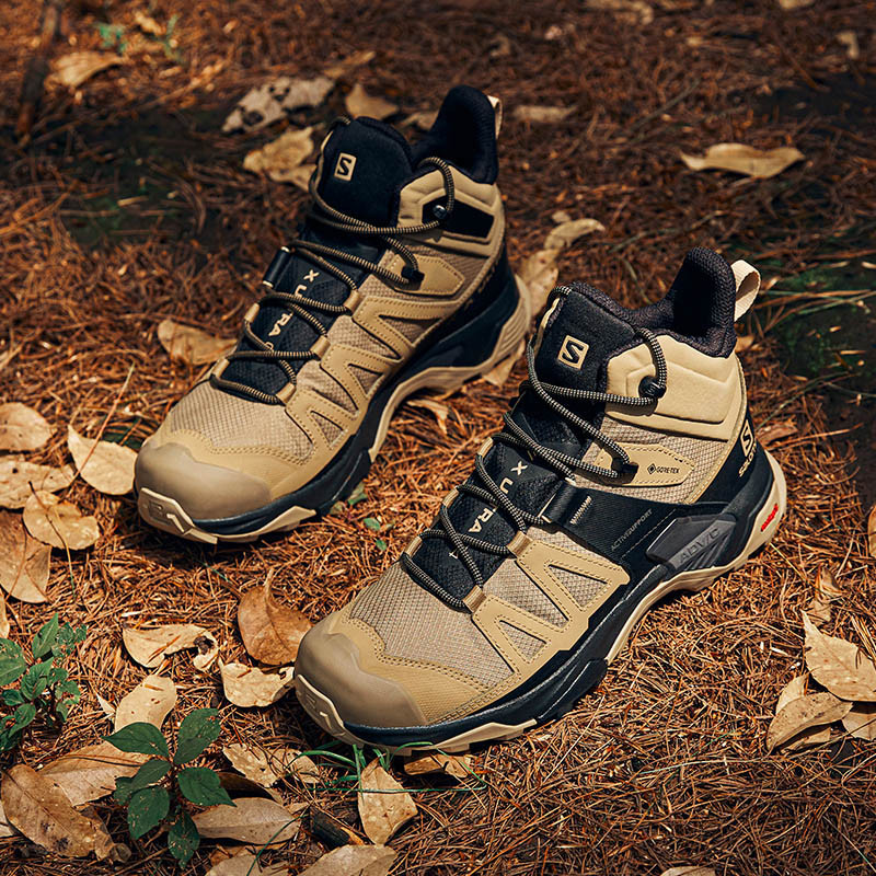Salomon Salomon Salomon ผู้ชายรองเท้าเดินป่ากันน้ากลางแจ้ง MIDTop รองเท้าเดินป่า X ULTRA 4 MID GTX
