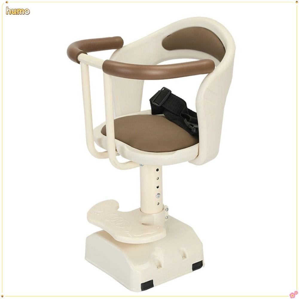 HUMO สกู๊ตเตอร์ไฟฟ้า ที่นั่งเด็ก เหล็กคาร์บอนการออกแบบกันลื่นที่นั่งจักรยานด้านหน้า จักรยานสบายแบบพกพาด้านหน้าติดตั้งเด็กจักรยาน Carrier City Bicycles