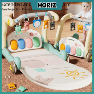 HORIZ Baby Piano Fitness Frame MultiFunctional Educational Early Education Toys ผลิตภัณฑ์สาหรับเด็ก Walker Pedal Game Pad กิจกรรมของเล่นเหยียบเปียโนฟิตเนส Rack 0 ถึง 3 เดือน