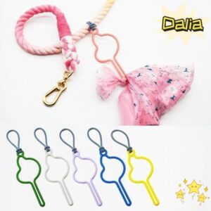 DALIA กระเป๋าใส่ถุงขยะสัตว์เลี้ยง เครื่องจ่ายถุงเซ่อสุนัขแบบแฮนด์ฟรีกันน้า วัสดุ PP ติดตั้งง่ายถุงขยะคลิปอุปกรณ์สัตว์เลี้ยง