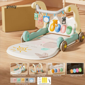 GROVEZY Baby Piano Fitness Frame MultiFunctional Education Early Education Walker กิจกรรมของเล่นเหยียบแผ่นเกมเหยียบเปียโนฟิตเนส Rack ทารกแรกเกิดของขวัญ