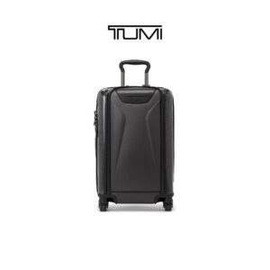 ทูมิ  กระเป๋าเดินทางคาร์บอนไฟเบอร์สีเทาหรูหรา จากซีรีย์โคแบรนด์ McLaren มีสี่ล้อ